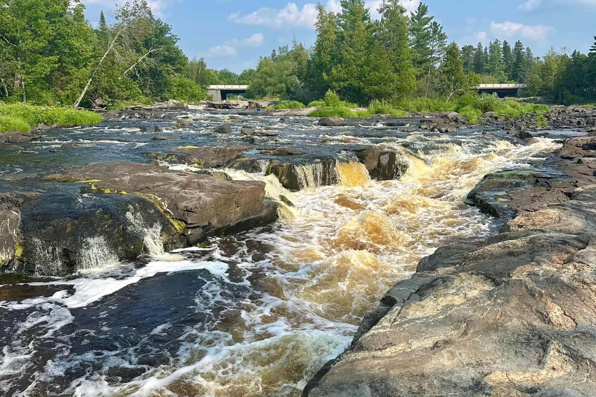 Rapids on the waterways near Voyageurs National Park