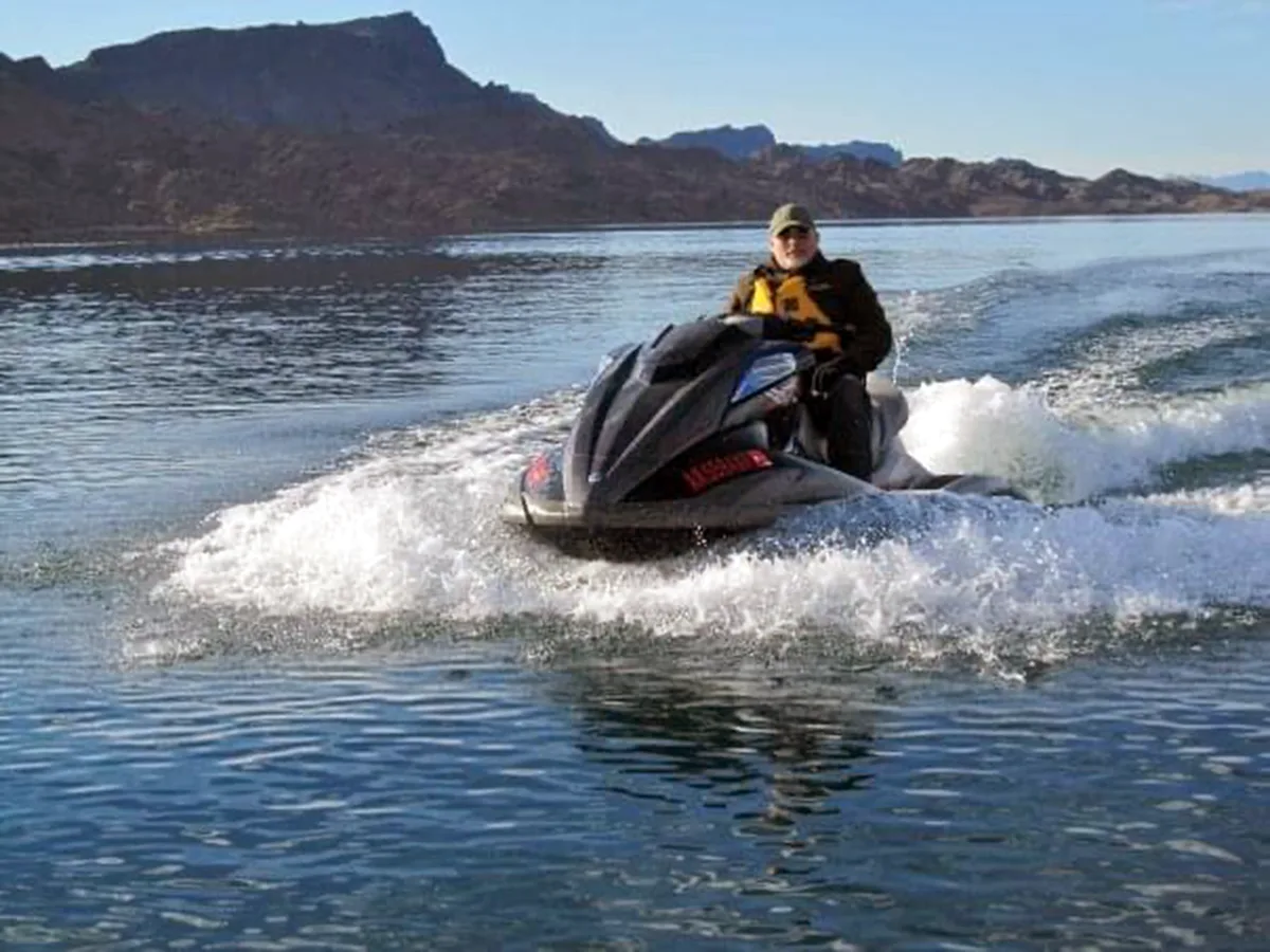 Russ Thorpe out on the water