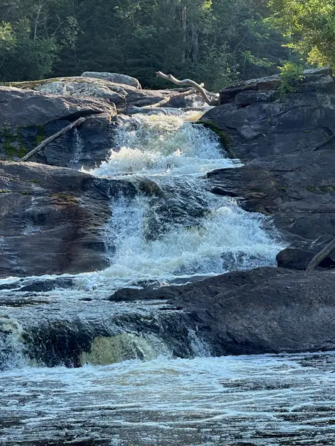 Waterfall cascading over rocks
